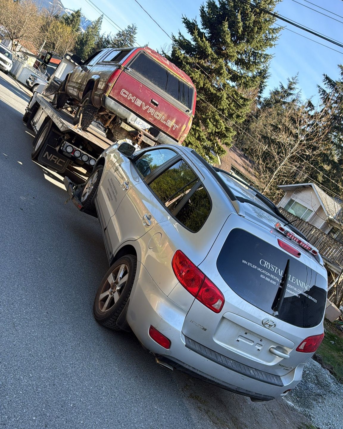 Scrap car removed by local vehicle recycling team